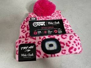 lot 171 image: New Night Owl Rechargeable LED Lighted Beanie Hat - Kids