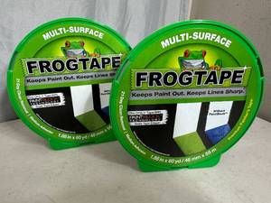 lot 211 image: 2 New Rolls of Frogtape Premium Painters Tape - 1.88 inch