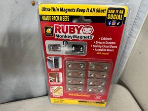lot 223 image: 8 New Pairs of Ruby Monkey Magnets