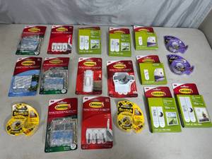 lot 250 image: New Command Mounting Strips, Hooks, Scotch Tape, and More