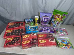 lot 310 image: Assorted Candy, Chocolate Cherries, Tootise Roll Eggs, Fruit Chews, Dots, and More