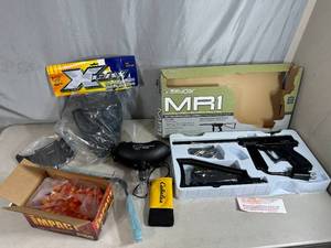 lot 52 image: Spyder MR1 Paintball Marker with Goggles, Paintballs, and More