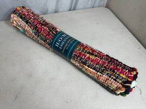 lot 76 image: New Handmade Multi-Color Rag Rug