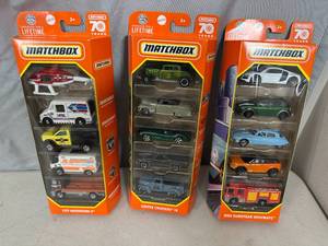 lot 84 image: 3 New Sets of Match Box Cars - 5 per Box
