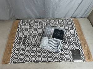 lot 102 image: New Shower Curtain and Bath Rug