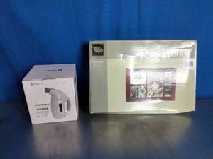 lot 33 image: Picture Frame Rare Woods and Brookline Portable Garment Steamer