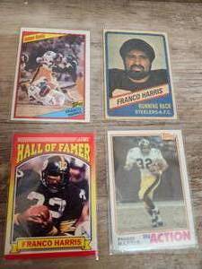 lot 156 image: Vintage Pittsburgh Steelers football trading cards,