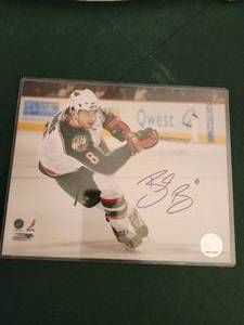 lot 135 image: Autographed Photo of NHL player Brent Burns during his time with the Minnesota Wild team.