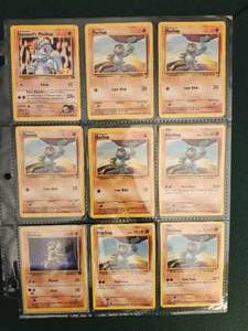 lot 147 image: 9 collection of various Machop Pokmon Trading Card Game cards