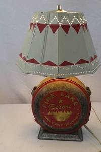 lot 38 image: Pine Lake Resort Table Lamp with Tin Shade, 17 Inch