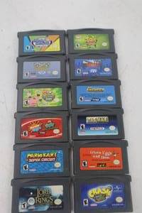 lot 65 image: Game Boy Advance Game Cartridge Lot - Mario Kart, WarioWare, Pac-Man, More