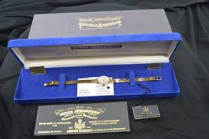 lot A-156 image: Jules Jurgensen Womens Quartz Diamond Watch with Box and Papers