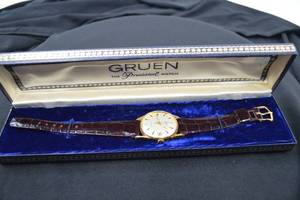 lot A-157 image: Vintage Gruen Precision 17-Jewel Mechanical Date Watch in Box