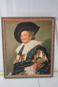 lot 85 image: Framed Portrait Print in Ornate Frame, c. 30 x 34 inches