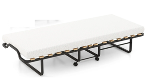 lot 267 image: Costway Twin Folding Bed with Memory Foam Mattress for Adult