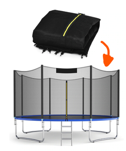 lot 268 image: Costway Black Trampoline Safety Replacement Protection Enclosure Net (Trampoline not included)
