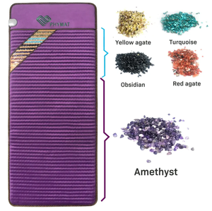 lot 3 image: PHYMAT Far Infrared Amethyst Heating Pad - 5 Color Natural Crystal Healing Mat - Infrared Mat for Pain Relief 70x31