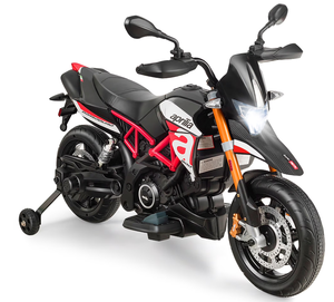 lot 12 image: Costway 12V Kids Ride-On Motorcycle Motor Bike w Training Wheels Red