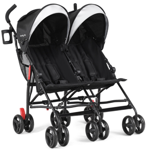 lot 27 image: Costway Foldable Twin Baby Double Stroller Ultralight Umbrella Kids Stroller