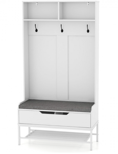 lot 33 image: Costway 69 Inches Tall Hall Tree 4-in-1 Coat Rack with Seat Cushion and Shoe Storage