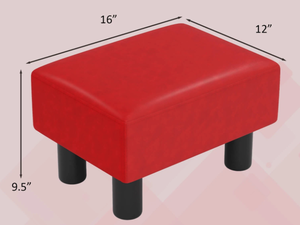 lot 205 image: Costway Modern Foot Stool with Storage wHidden Storage Space PU Leather Ottoman