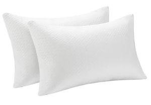 lot 206 image: Costway 2Pack Shredded Memory Foam Bed Pillows Bamboo Rayon Cooling Cover 28x18