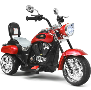 lot 418 image: Costway 6V Powered Toddler 3-Wheel Motorbike Ride On Toy with Horn and Headlight (Missing Charger. Maybe Missing Hardware)