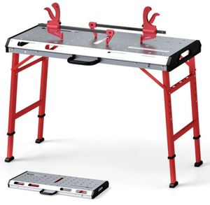 lot 425 image: Costway 42 Inches x 21 Inches Welding Table with Adjustable Height (Minor Transit Damage)