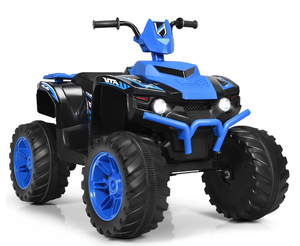 lot 427 image: Costway 12V Kids 4-Wheeler ATV Quad Ride On Car w LED Lights Music USB Navy (Slightly Used, Maybe Missing Hardware. Minor Transit Damage)