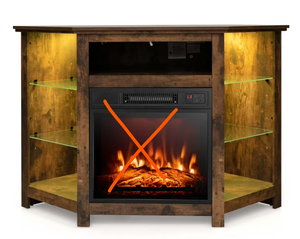 lot 433 image: Costway Fireplace TV Stand with Led Lights for Tvs up to 50 (USED, Maybe Missing Parts or Pieces. Maybe Missing Hardware. Attempted To Assemble)