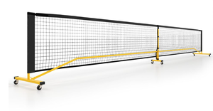 lot 435 image: Costway 6.75m Portable Pickleball Net with 6 Lockable Wheels for Outdoor Indoor