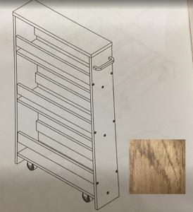 lot 437 image: Costway Kitchen Island Brown