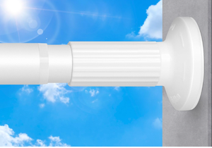 lot 458 image: ZYRW White Tension Curtain Rod 51-165In, Long Adjustable Tension Rods No Drilling for Window or Bathroom, Outdoor Curtain Rods for Patio, Easy to Install, Never Rust, Rod Diameter 1.26 Inches-White