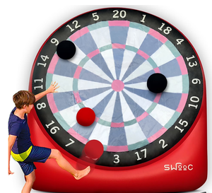 lot 471 image: SWOOC Games - Giant Kick Darts (Over 6ft Tall) - Jumbo Soccer Darts - Giant Outdoor Games & Activities (Only Inflatable, Has A Hole)