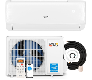 lot 20A image: COSTWAY 24000 BTU Mini Split Air Conditioner, Energy Star, with Remote, Compatible with Alexa, Googlehome, Heat Pump, 21 SEER2 Inverter, 24H Timer, for Rooms up to 1500 Sq.Ft (Airtural Series)