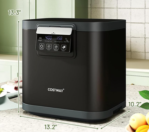 lot 47 image: COSTWAY 4L Electric Composter for Kitchen, Smart Waste Dispenser Countertop Compost Machine wReplaceable Filters, Auto-Cleaning, LED Display, Indoor Compost Bin, Turn Food Waste to Dry Fertilizer