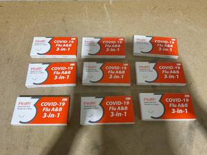 lot 185 image: LOT OF 9 iHealth COVID-19Flu A&B Rapid Test 2-Test