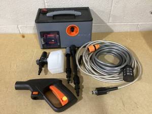 lot 300 image: J.KDFVZT Cordless Pressure Washer, 1800PSI High Pressure Washer with 4.0AH Battery, Running Time 30mins, Rotary Adjustable Nozzle, Portable Power Washer for HomeCarsDrivewaysFencesPatios