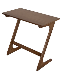 lot 143 image: Costway Bamboo Sofa Side Table Z-Shaped Spacious Tabletop Space-Saving 29.5 x 16 x 27.5