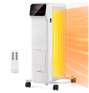 lot 147 image: Tangkula 1500W Oil Filled Radiator Heater, Portable Electric Radiant Space Heater with Remote, Adjustable Thermostat, 24H Timer, 3 Modes, Overheat & Tip over Protection, for Indoor Use, Home Office