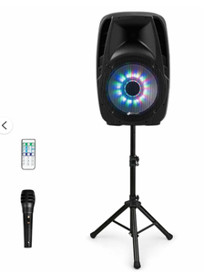 lot 60 image: Gymax 15 Portable 1500W 2-Way Powered Speaker With Illuminating Light