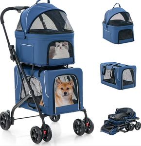lot 65 image: Giantex Double Dog Stroller - Pet Stroller for 2 Dogs