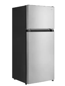 lot 241 image: Vissani 4.5 cu. ft. 2-Door Mini Refrigerator in Platinum Steel with Freezer