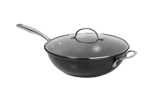 lot 373 image: Curtis Stone Dura-Pan 11 Wok with Lid
