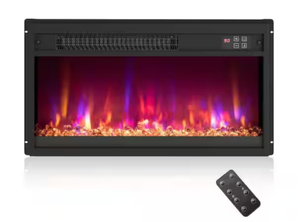 lot 316 image: Clihome 23 in. Electric Fireplace Insert with Remote Control, 8 Flame Colors Remote Timer and Thermostat