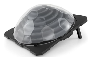 lot 317 image: DORTALA Solar Pool Heater, Dome Swimming Pool Water Heater for Above Ground & Inground Pool with Black Heating Coil, Foldable Legs, Rotatable Hose Connector