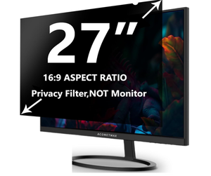 lot 352 image: ACONETMAX 27 Inches Privacy Screen Filter for Computer 169 Widescreen Monitor  Privacy Shield  Anti Glare & Blue Light Filter  Eye Protection  Anti Spy  Anti-Scratch Protector Film