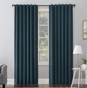 lot 475 image: Sun Zero Blackout Amherst Velvet Noise Reducing Thermal Back Tab Curtain Panel