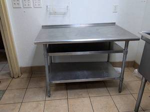 lot 17 image: DUKES STAINLESS STEEL COMMERCIAL PREP TABLE