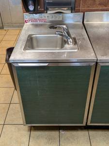 lot 42 image: DUKE COMMERCIAL SINK WITH CABINET